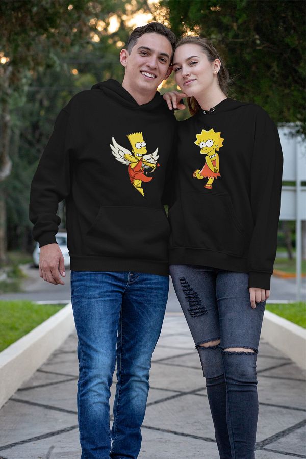 TEENS Sipmsonlar Printed Dear Couple Combination Sweatshirt Trendyol