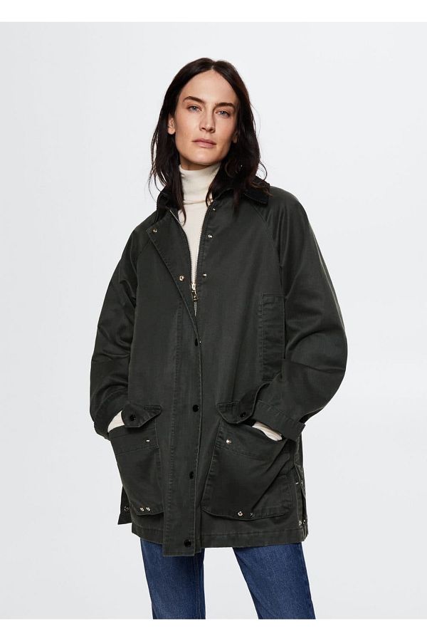 MANGO Women s Khaki Parka Trendyol