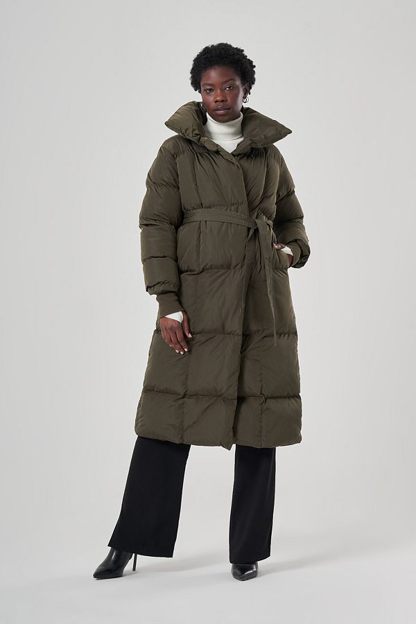 Khaki padded coat cheap