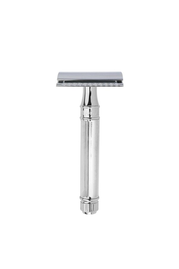 Edwin Jagger-De89 Lbl Striped Chrome Plated Handle Razor Beard Shaver Chrome Plated Classic 1