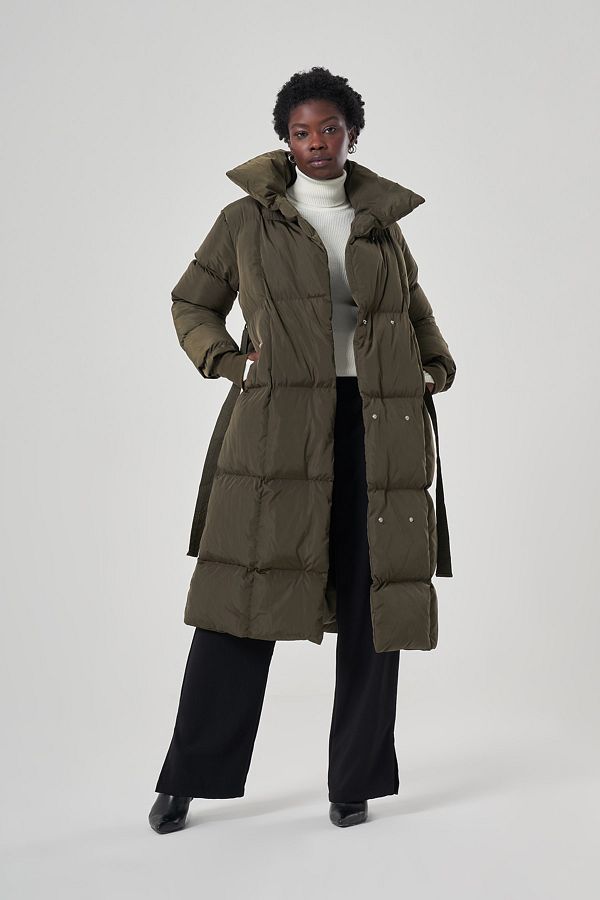 Long belted winter coat 2025