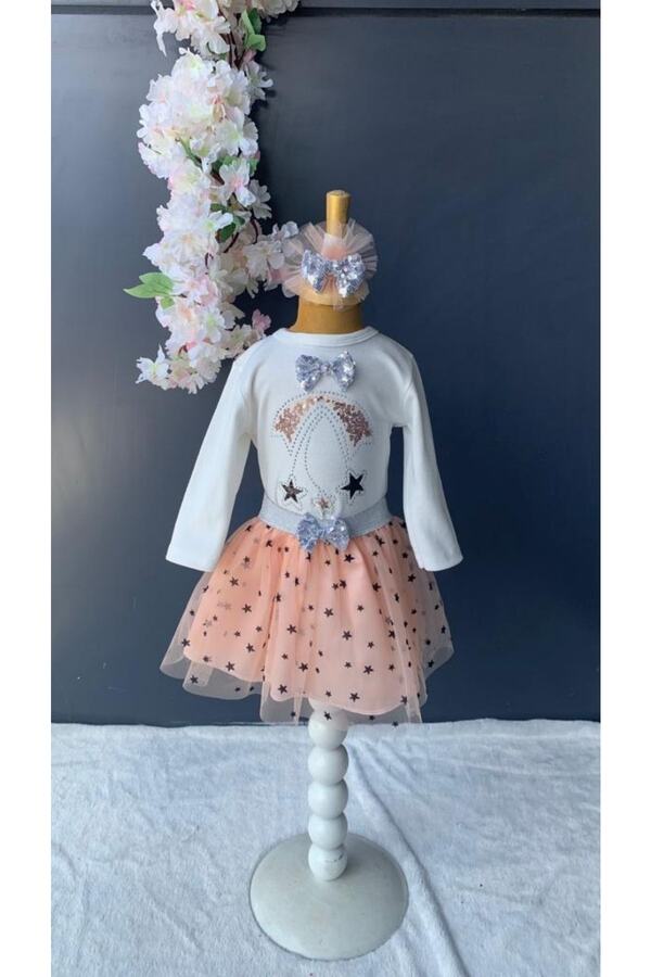 Petite Ponpon Baby Kız Bebek Yenidoğan Mevlüt Elbisesi Özel Gün Kıyafeti