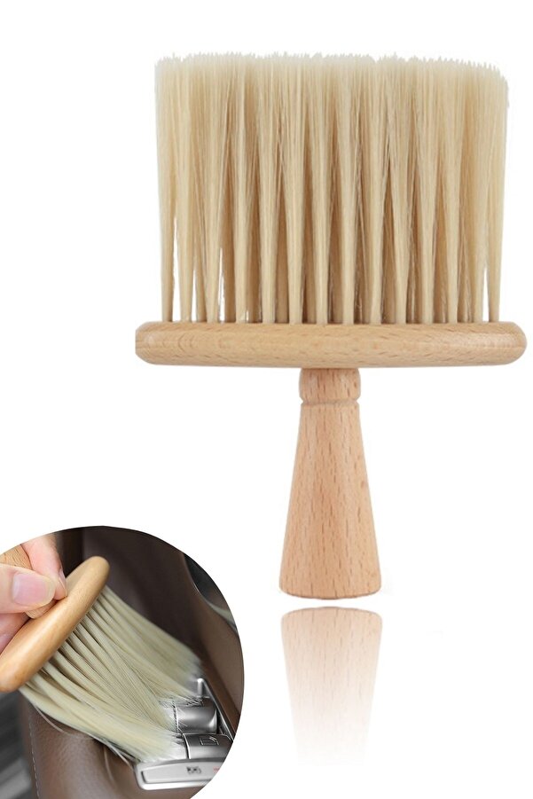 Buffer ® Araba Için Ahşap Saplı Yumuşak Kıl Fırça Detaylı Toz Alma Temizleme Fırçası