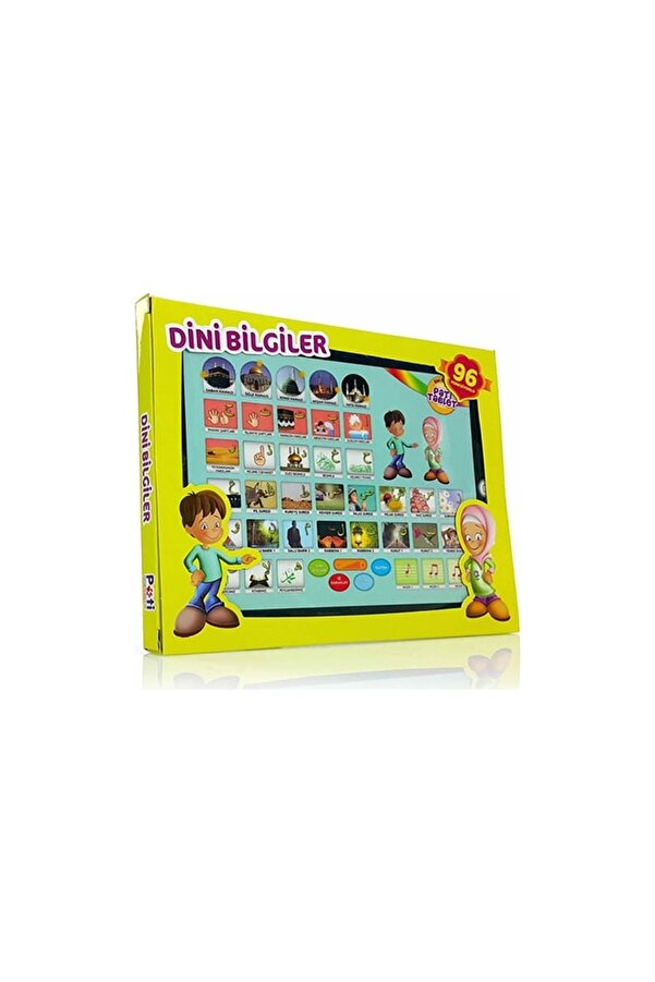 Azim Dağıtım Çocuklar Için Temel Dini Bilgiler Tablet 3 Yaş Elif Boyama Sesli Kuran Harfleri Sesli Sureler