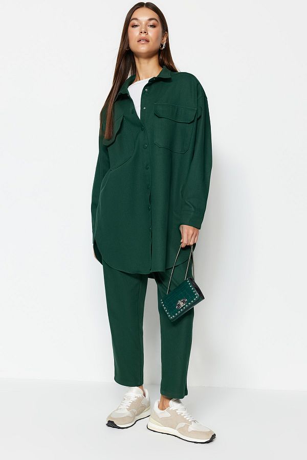 優先配送 Dark Modest Trendyol Green Closure Snap Detailed Pocket その他