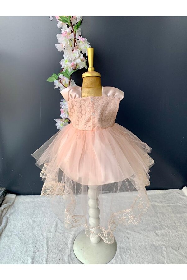 Petite Ponpon Baby Kız Bebek Yenidoğan Mevlüt Elbisesi Bebek Hediyelik Mevlütlük Elbise