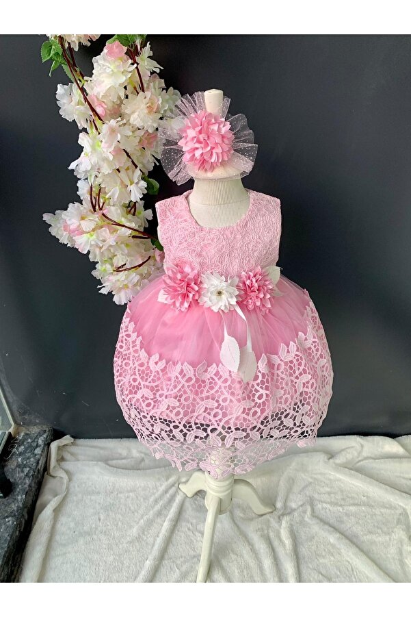 Petite Ponpon Baby Kız Bebek Yenidoğan Mevlüt Elbisesi Bebek Hediyelik Mevlütlük Elbise