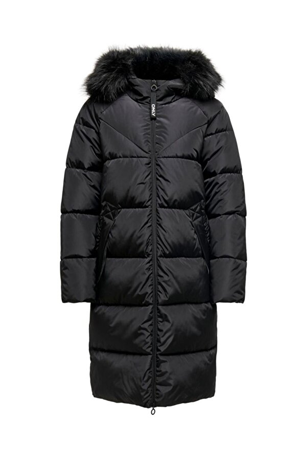 Hood Only Womens Monica Long Puffer Coat Black Monica Raymund