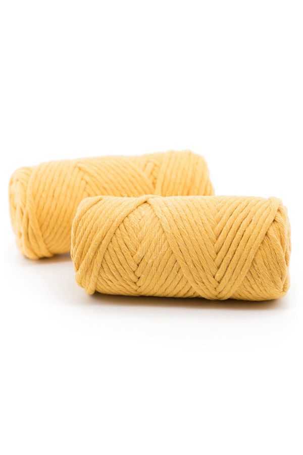 Zencefildesign-Yellow - 4 mm - Single Twist - Macrame Thread - Cotton Macrame Thread 1