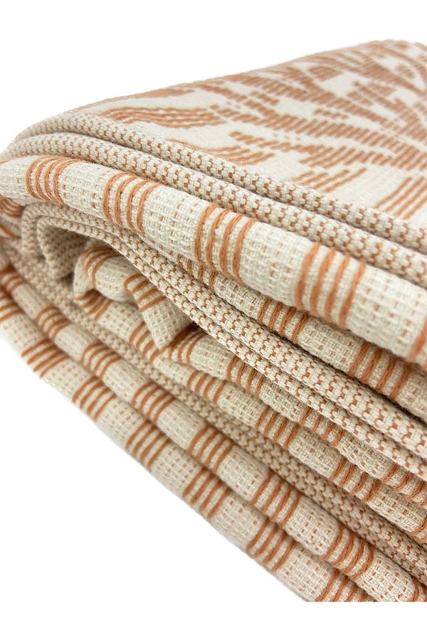 Buldans Drya Tree Patterned Bath Towel tobacco 90x170 Cm Trendyol