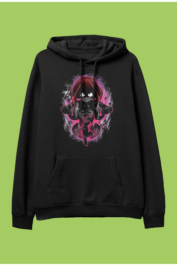 Akihabara Oversize My Hero Academia Ochako Uraraka Anime Character Printed Hooded Sweatshirt Hoodie Trendyol