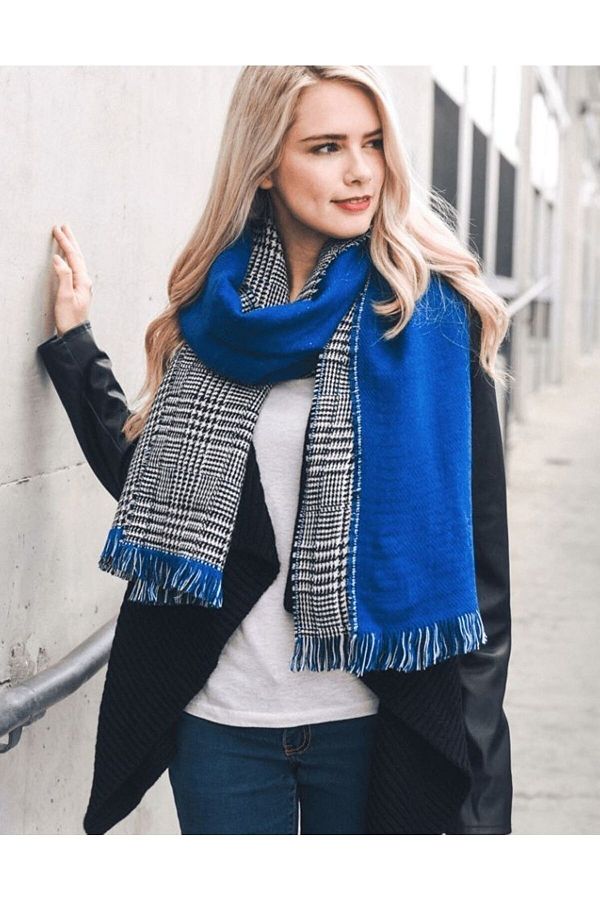 Makro Optik-Double Sided Soft Textured Shawl Scarf 1