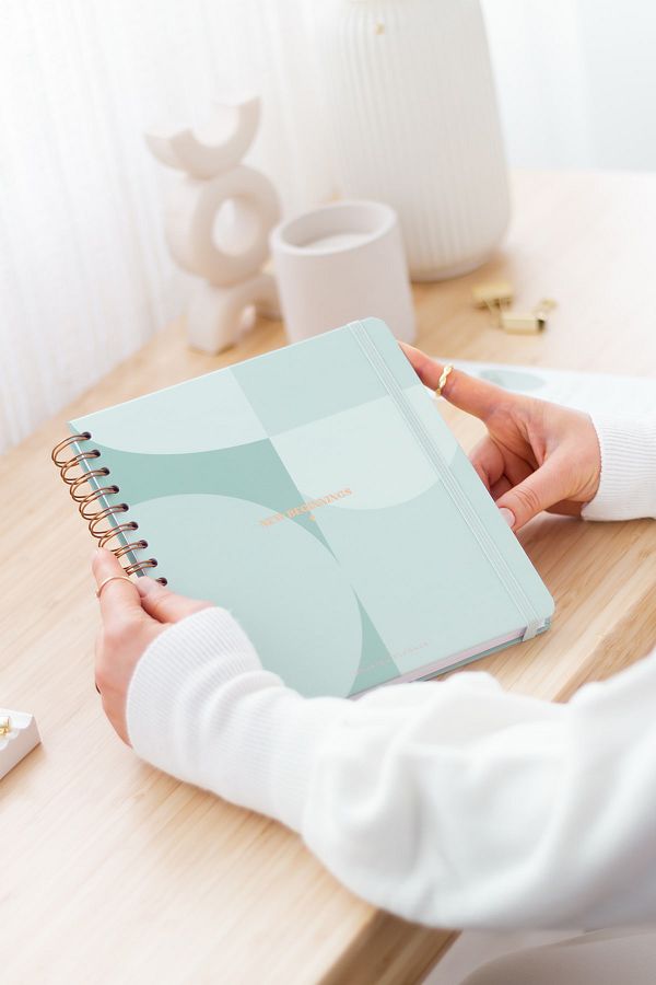 Matt Notebook-Πράσινο τετράγωνο αδιάλειπτο πρόγραμμα σχεδιασμού 1
