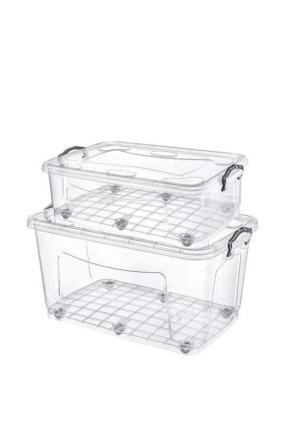 Cosiness-Multi-Purpose Transparent Storage & Toy Box with Wheels 2 Liters (60 Lt 80 Lt) 1