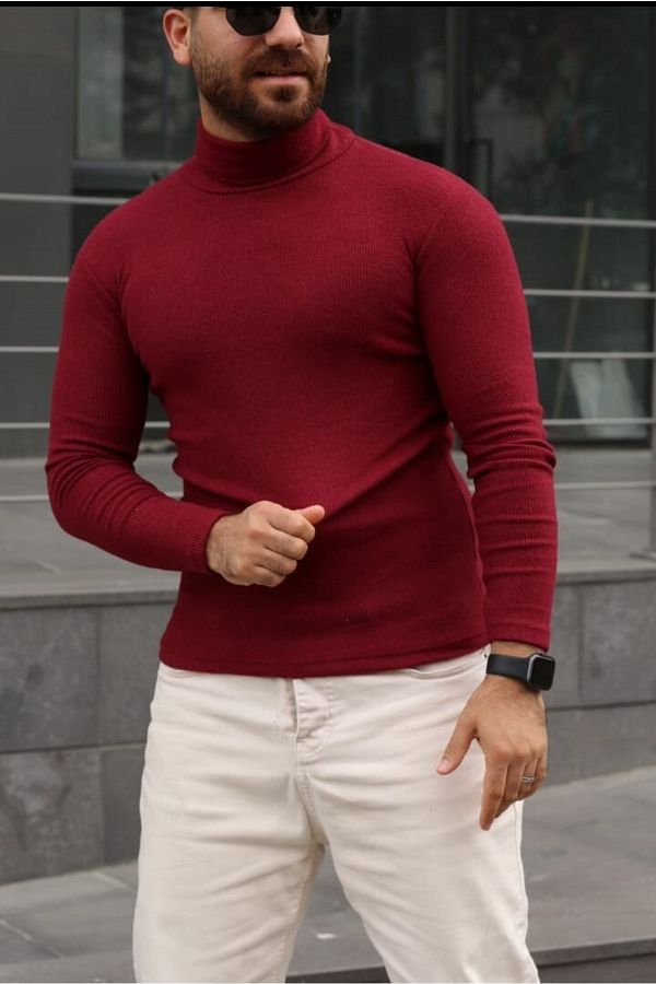 FATELLA Men s Full Turtleneck Slim Fit Model Knitwear Turtleneck Sweater Trendyol