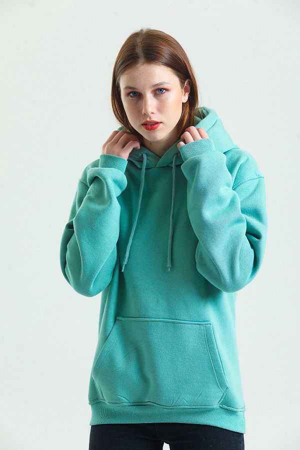 Mint green hooded sweatshirt clearance