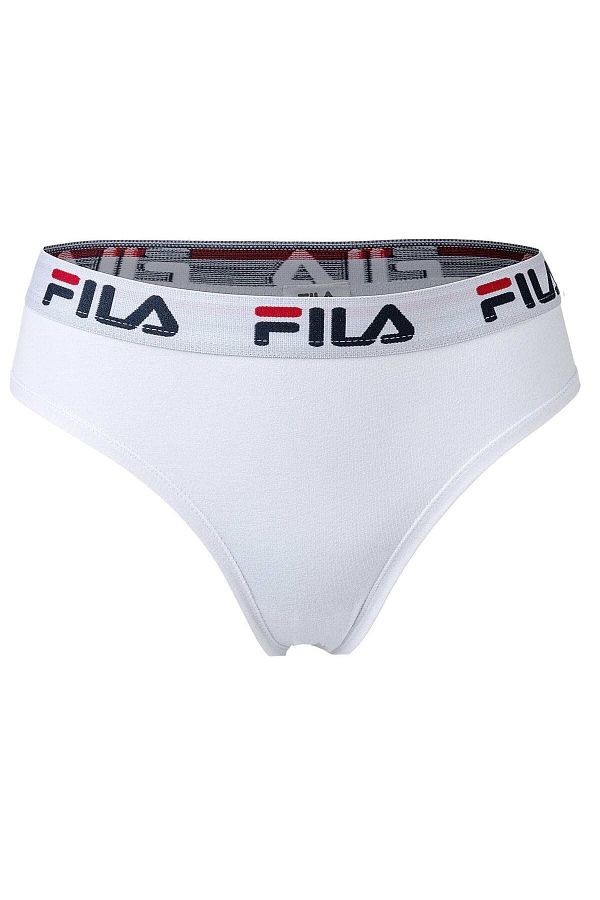 FILA-Damen Slip - Normal Bel, Kısa breiter Logo-Bund, Baumwolle, einfarbig 1