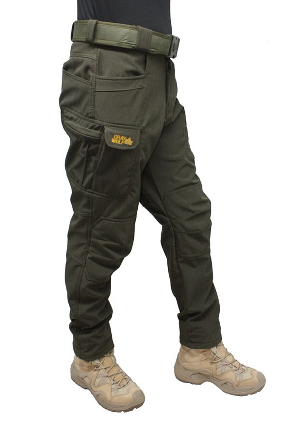 GRAY WOLF Softshell Fleece Tactical Pants khaki Trendyol