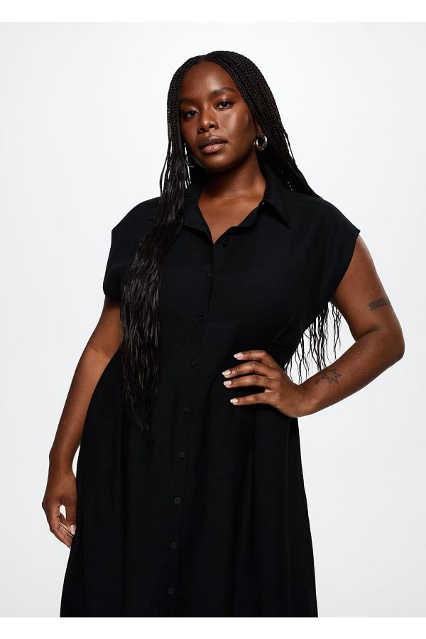 MANGO Flowy Shirt Dress Trendyol