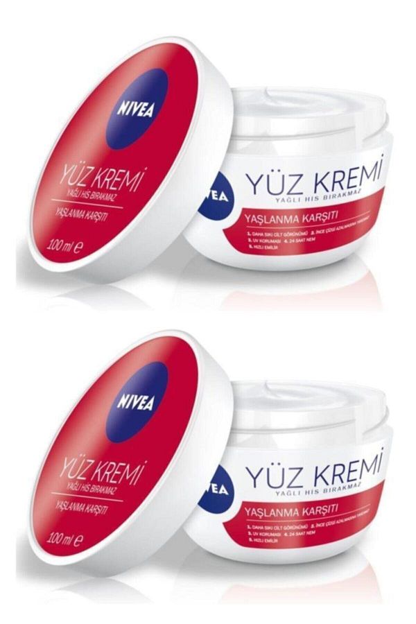NIVEA-100 ml Set of 2 Face Cream - Anti-Aging 1