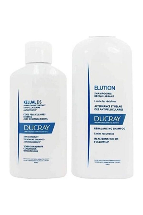 Ducray-Kelual Ds 100 ml and Elution Shampoo 200 ml - Shampooing Set 1