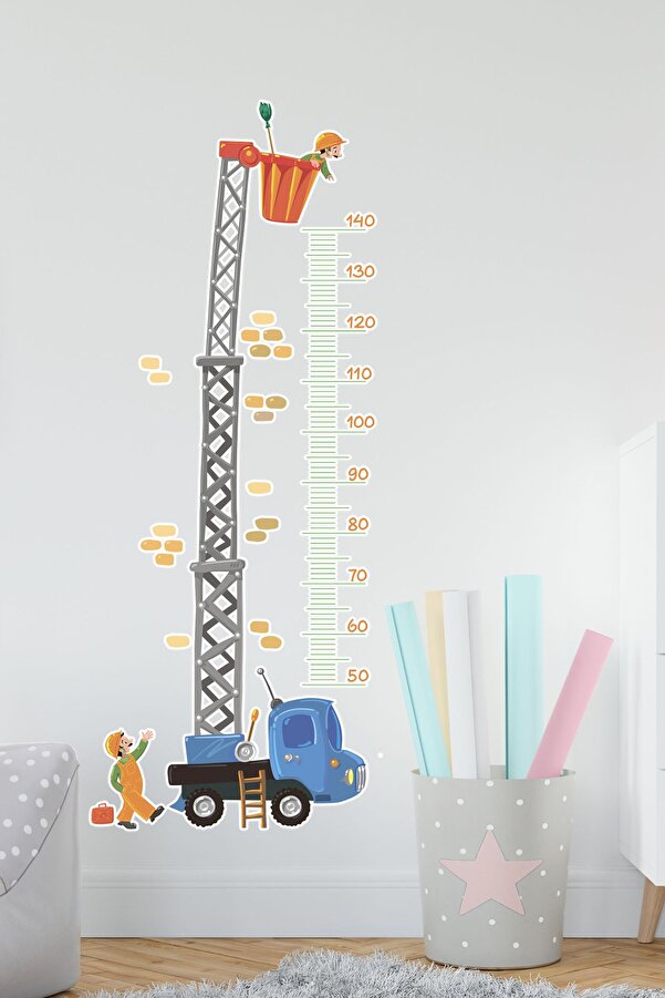TUGİBU Boy Ölçer Duvar Sticker Çocuk Bebek Odası Kapı Kreş Anaokulu