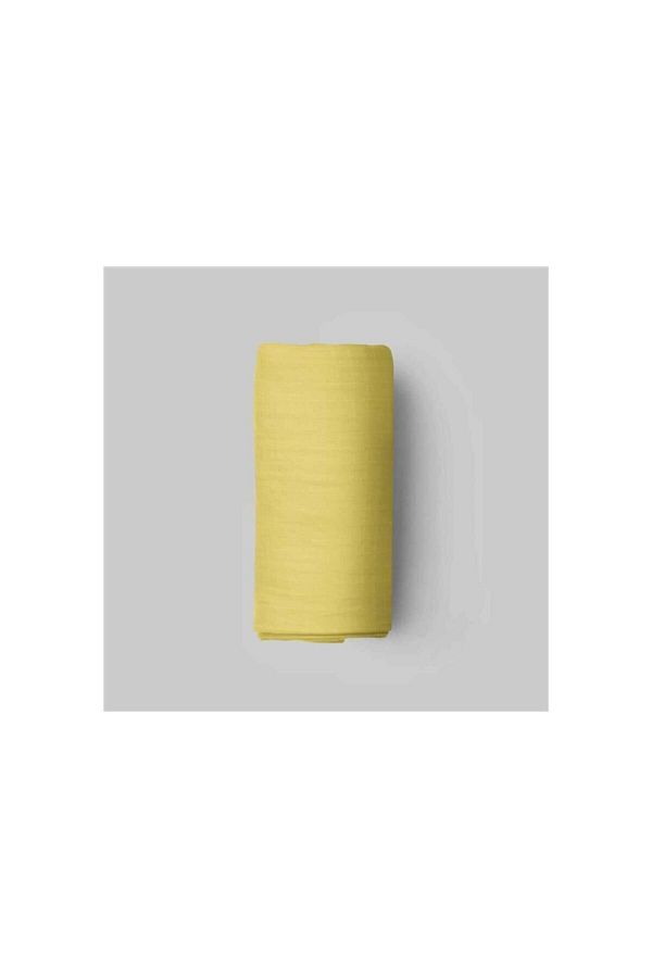 Şanlı-Cearşaf de corp din Bumbac Pieptănat Elastic - 100 X 200 Cm - Galben 1