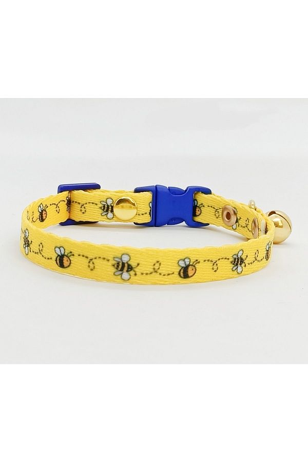 PetLoveForever Bee Cat Collar Cat Collar with Name Trendyol