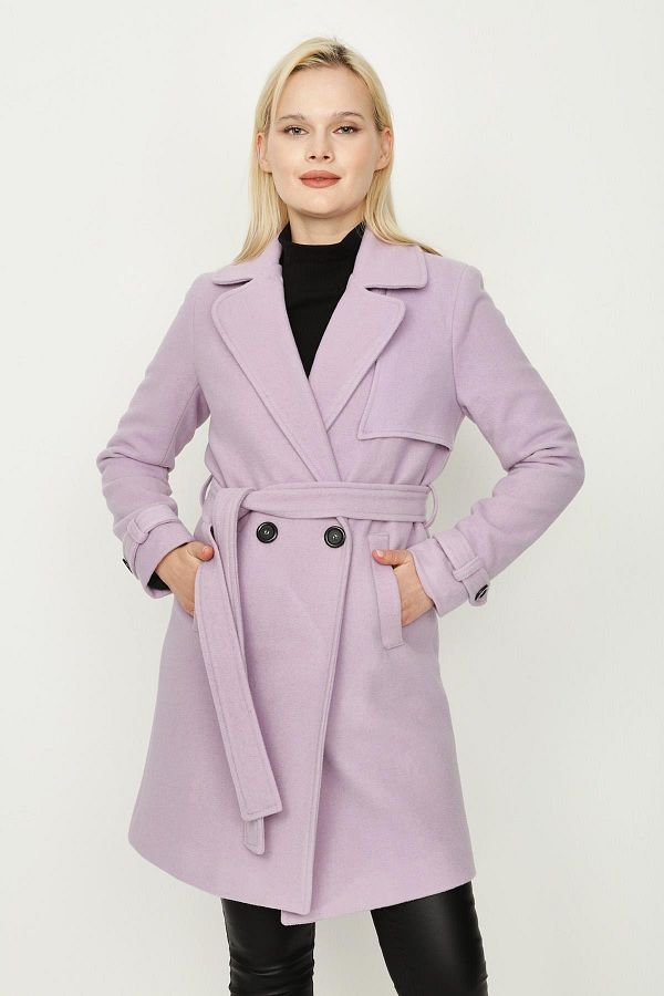 Purple cashmere coat discount