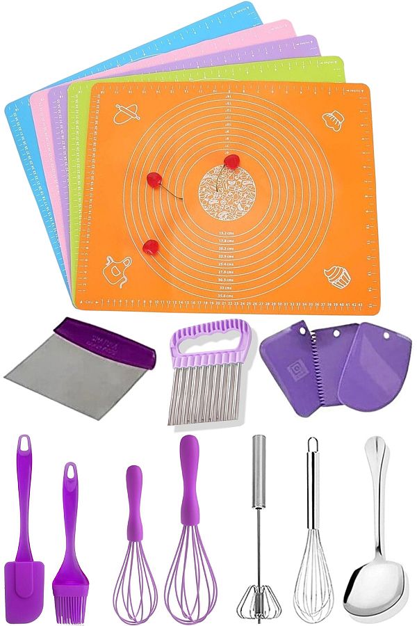 Trouvaille-13 Piece Presentation Preparation Set Dough Rolling Mat + Beater + Batch Set Kitchen Preparation Products 1