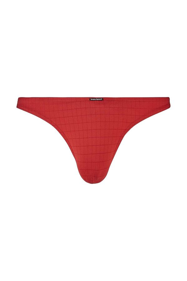 Bruno Banani-Herren String - Check Line 2.0, Unterwäsche, Tanga, Polyamid, Logo, Karo, einfarbig 1