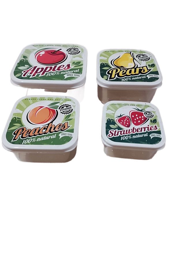 HOBBY LİFE-Funbox Fruit Patterned Set of 4 Storage Containers 1