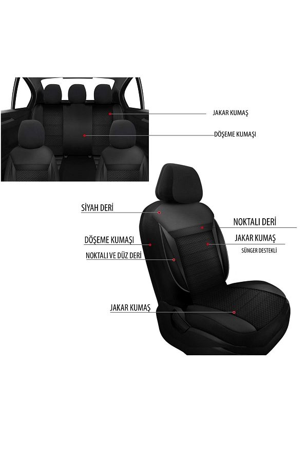 A B Car Seat Cover Black Ferrari 360 Trendyol