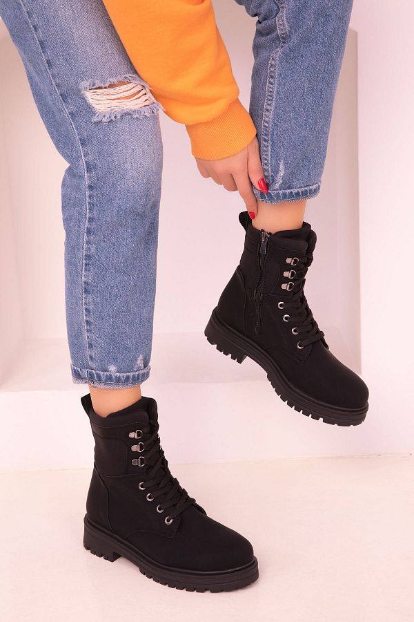 SOHO Women s Black Boots Booties 17679 Trendyol