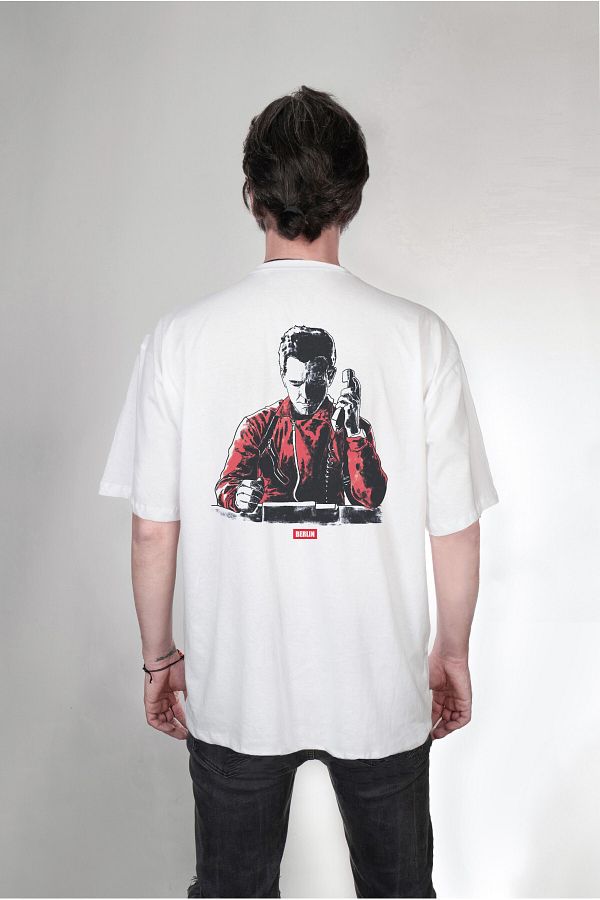 Darkia La Casa De Papel Berlin Design Front and Back Printed Oversize Unisex T Shirt Trendyol