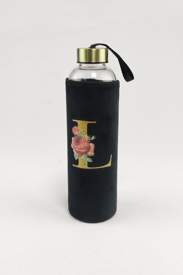 Digithome-H2o 600 ml Glass Flask with Letter L – H2o88620 C1-1-18 1