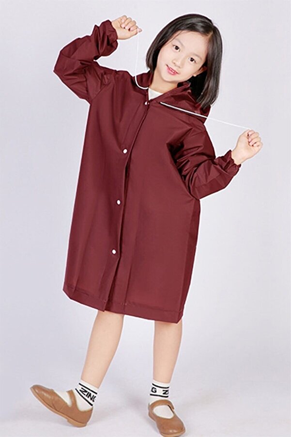 ADABEBEK Su Ve Rüzgar Geçirmez Beyaz Çocuk Yağmurluk