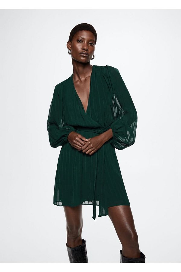 MANGO Floral Chiffon Dress Trendyol