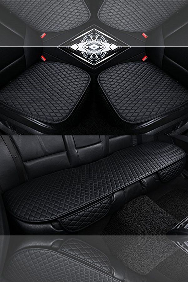 Bod-Dali Series Leather Sofa Cushion Protection Cover Seat Set of 3 Black 1