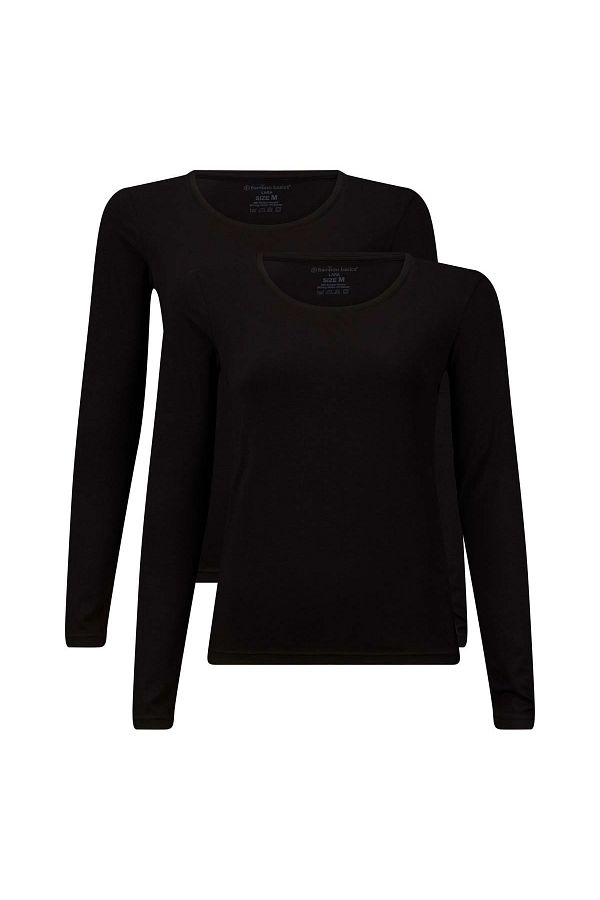 Bamboo Basics-LARA Damen-Ticket – 2er-Pack, lange Ärmel, Unterhemd, Rundhals, Uni 1