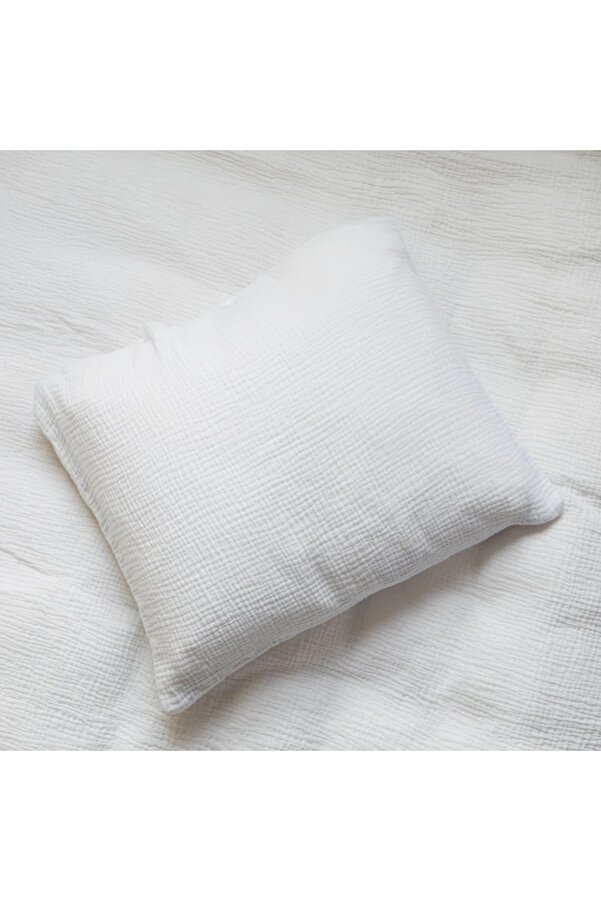 Anne Sesi Multi Müslin Bebek Yastık Kılıfı %100 Organik Pamuk , 35x45 Cm , Ekru