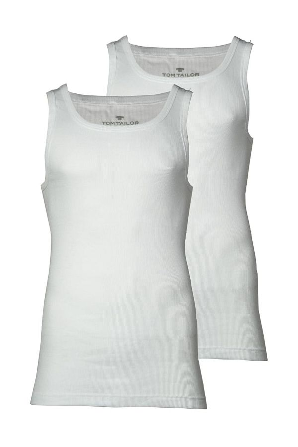 Tom Tailor-Herren Tanktop, 2er Pack - Unterhemd, Garron S, einfarbig 1