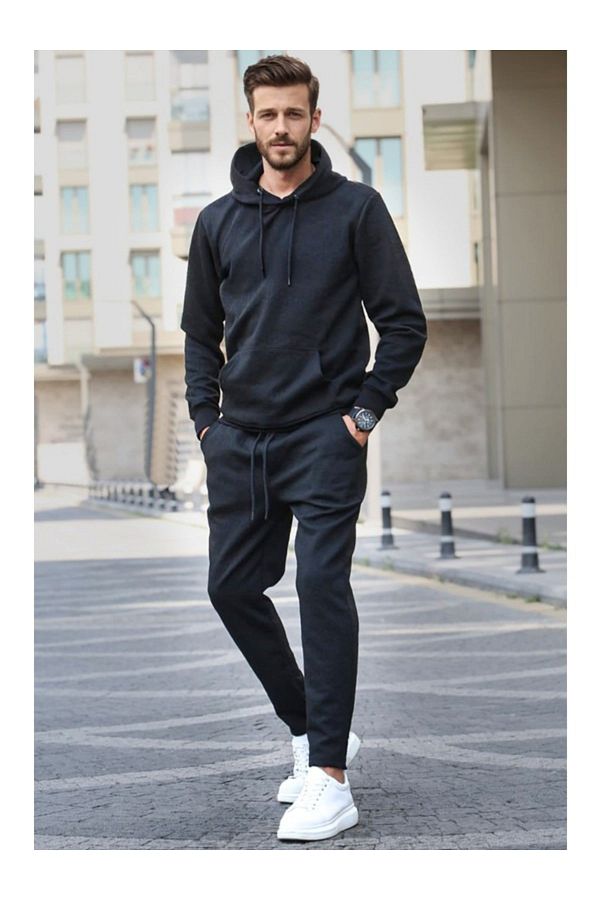 pajama@99 men’s Plain Jogger Pants With Zippers