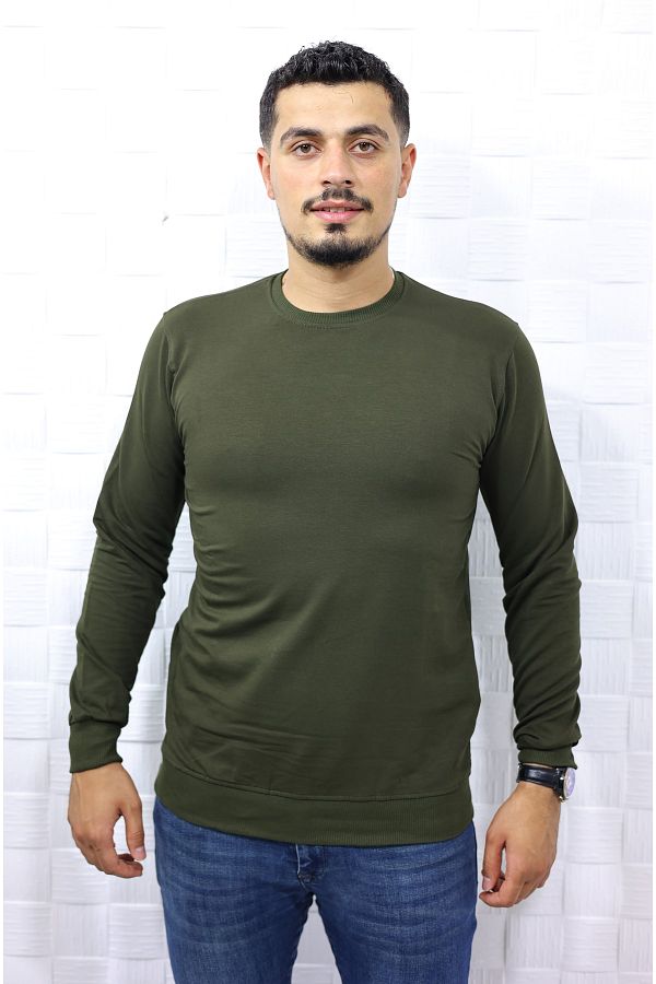 Factor Men s Slim Fit Crew Neck Textured Sweatshirt Trendyol