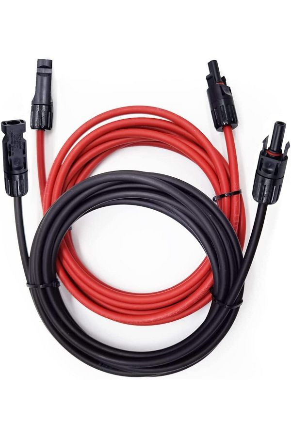 YCK SOLAR-Solar Cable 6 Mm2 Red-black 5+5 Total 10 Meters - 2 Sets with Mc4 Connectors - Same Day Shipping 1