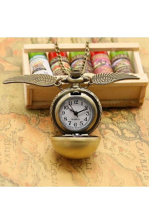 BENT Harry Potter Golden Snitch Clock Necklace Trendyol