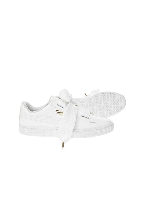 Puma basket heart patent white sale