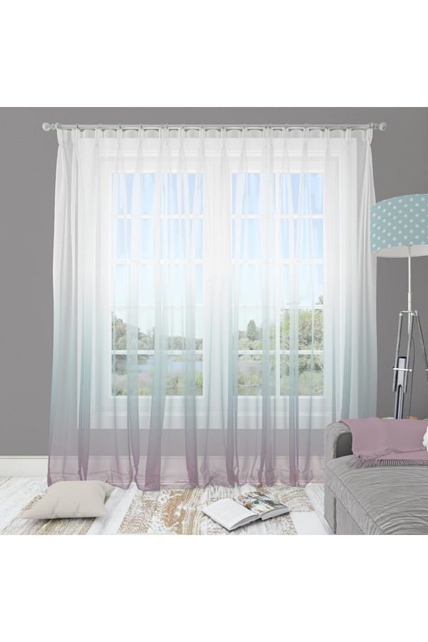 Alacastore-Woven Transparent Gradient 1/2 Regular Pleated Tulle Series 1