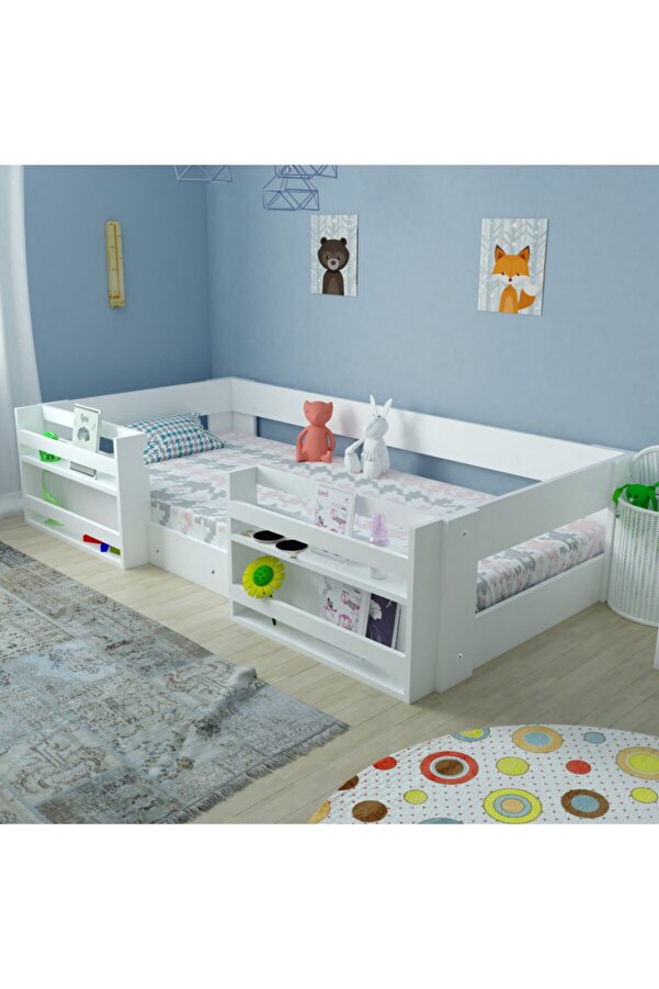 Ninnimo Vega Montessori %100 Mdf Kitaplıklı Karyola