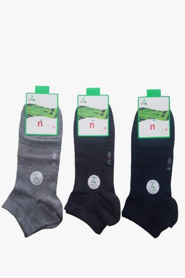 Dündar-Men's 3 Pairs Bamboo Seamless Booties Socks 1